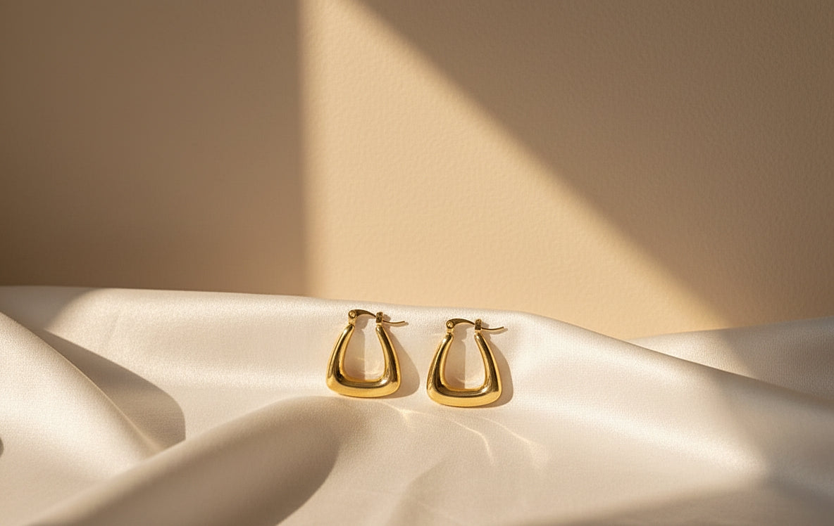 TRIANGLE HOOP EARRINGS