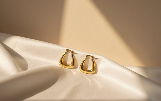 TRIANGLE HOOP EARRINGS